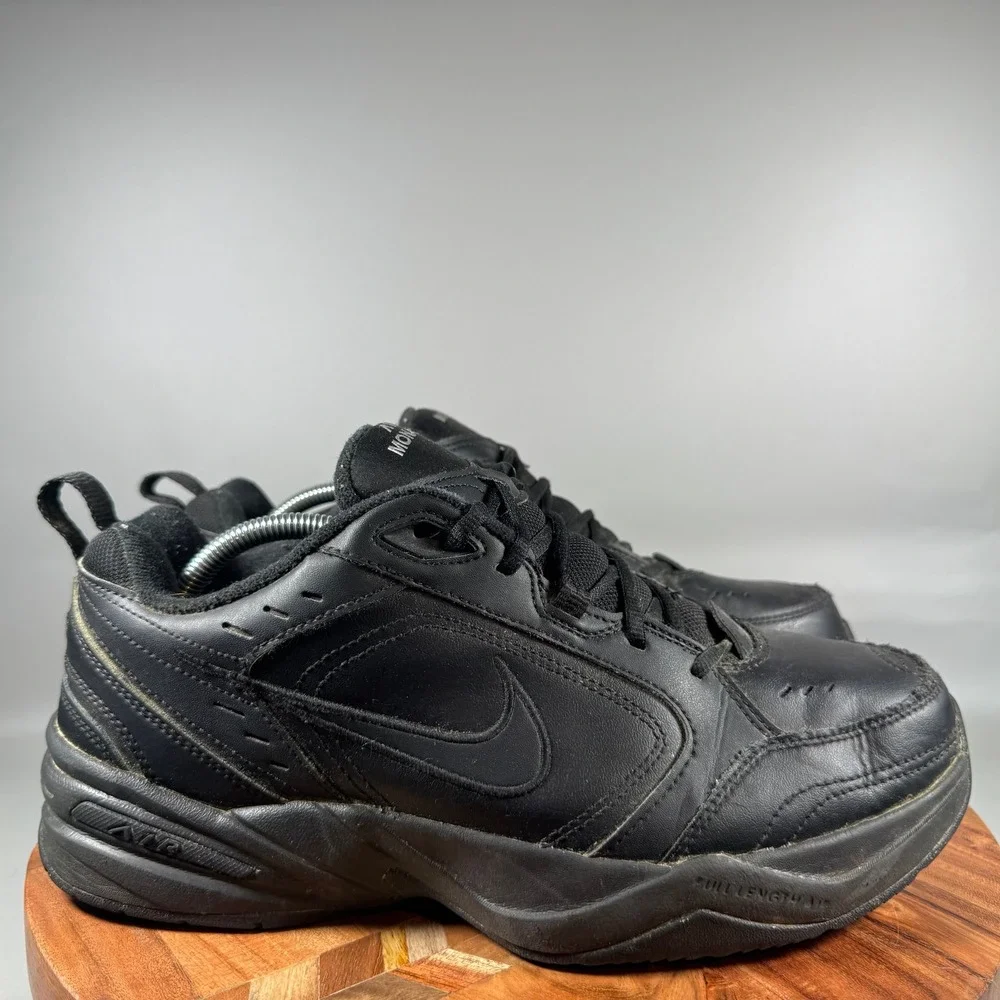 Nike Air Monarch IV Black Black Training Shoes 416355-001 Mens 10.5 4E Wide